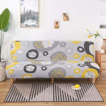 Armless Futon Cover, Diivanikate ilma k&auml;etoeta, 2/3/4 istekoha diivanikate ilma k&auml;etoeta, 120-150 cm diivanikate futonile, Stretch Jacquard, m&ouml;&ouml;bli kaitse lastele, lemmikloomadele, koertele ja kassidele (G