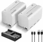VILTROX NP-F750 asendusaku 2 aku ja Smart LED Dual USB-C laadija Sony NP-F970 F960 F950 F770 F750 F750 F570 F550 &uuml;hilduv Godox VILTROX Neewer videokaamera/monitor/kaamera liuguri jaoks.