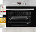 Exquisit EBE 65-1 H roostevabast terasest Einbau-Backofen, 60 cm, 56 liitrit