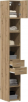vidaXL 2 x Artisan Oak Storage Cabinet, 30 x 42,5 x 225 cm, stiilne ristk&uuml;likukujuline hoiukapp, ideaalne v&auml;ikeste riiulite jaoks, valmistatud vastupidavast puidust, minimalistlik organiseerimiss&uuml;steem