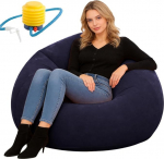 T&auml;ispuhutav Air diivan telkimiseks, t&auml;ispuhutav iste Gaming Lounger, pestav elutuba Deck Chair, Indoor Outdoor Garden Stiilne pehme pluusi kangas t&auml;iskasvanutele lastele (sinine)