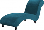 Chaise Longue Slipcover Velet Chaise Chair Slipcover Armless Chaise Kaitsekatted elutoa siseruumides Fourniture Protector masinpesu (Deep Teal)