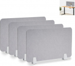 4 laua privaatsusekraanide pakett (hall), 30 x 60 cm l&otilde;igatav lauajaotur koos 2 klambriga, vabalt seisev akustiline lauajaotur, vildist lauajaotur, kontori ja t&ouml;&ouml;laudade jaoks
