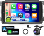 4G 64G VECHTEL 9" Bluetooth-Autoradio f&uuml;r Mercedes Benz Smart Fortwo 2005-2010 Carplay Android Auto,Android 15,EQ,WiFi GPS,Mirror Link,RDS/FM Radio 2 Din mit AHD Tagfahrkamera