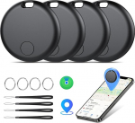 Air Tracker Tags 4er Pack Schl&uuml;sselfinder, Air Tracker Tag Kompatibel mit Apple Wo ist? APP (Nur iOS), Koffer Tracker f&uuml;r Taschen/Gep&auml;ck/Key, Batterielebensdauer EIN Jahr, IP67 wasserdicht (4er Pack)