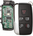 ProPlip Complete Key koos programmeerimiselektroonikaga, mis &uuml;hildub Jaguar F-Pace Land Rover LR4 Discovery Range Rover Sport Evoque 5 nupuga PCF7953 433MHz Remote Blanko