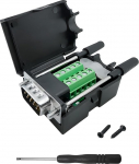 DB9 Breakout Board Solderless Adapter, DB9 9 Pin Male Adapter DB9-F-8A D-Sub Male Terminal Board Plastic Cover (DB9 Male Adapter)