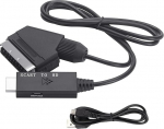 1080P SCART to HD MI konverteri adapter, Plug and Play USB toiteallikaga, toetab 1080P 60Hz, 720P 60Hz, HD pilt TV, DVD, VHS videoregistraatori jaoks.
