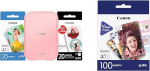 Canon Zoemini 2 Mini Photo Printer Mobile Portable Travel Pocket Printing Kit & ZP-2030 Original Zinc Photo Paper 100 Sheets for Zoemini Instant Camera/Photo Printer