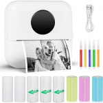 GuKKK Mini Printer, Mobile Photo Printer, Portable Mini Photo Printer, Wireless Photo Printer, Thermal Printer, Mini Printer for Smartphone, Mini Printer for Learning Aid, Learning Notes, Journal,
