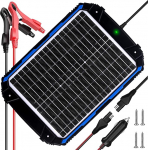 SUNER POWER 20W 12V Solar Car Battery Charger & Maintenance Waterproof Solar Trickle Charger Built-in Intelligent MPPT Controller Trailer Boat