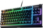 SteelSeries Apex 3 TKL RGB m&auml;nguklaviatuur - Tenkeyless Compact Form Factor - 8-tsooniline RGB valgustus - IP32 vee- ja tolmukindlus - sosinaline vaikus m&auml;ngul&uuml;liti - Gaming Grade Anti-Ghosting