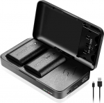 JYJZPB 2 x LP-E6 LP-E6N 2300mAh asendusaku ja multifunktsionaalne laadija &uuml;mbris Canon XC10 XC15 EOS-R RA R6 R5 R7 EOS 60D 70D 80D 90D 5D Mark I Mark II Mark III IV 6D Mark I II 7D Mark I II