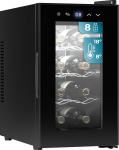 Cecotec Weinregal 8 Flaschen Bolero Grandsommelier 830 Coolcrystal, Thermoelektrische K&uuml;hlung, Temperatur einstellbar zwischen 8-18 &deg;C, Touch-Steuerung und Display, LED innen, nicht sch&auml;dliches Gas.