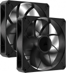 CORSAIR RS140 MAX 140mm PWM paksusega ventilaator - k&otilde;rge staatiline r&otilde;hk - vedelkristallpol&uuml;meerist konstruktsioon - kaksikpakett - must