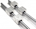 Professionelle 2-osaline SBR16-Linearschienenf&uuml;hrung 300 400 500 600 600 1000 1200 1500 mm + 4-osaline SBR16UU-Linearlagerblock-Linearschienensatz(1200mm)