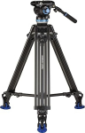 Benro A673TM Dual Stage Aluminum Video Tripod S8PRO Head - 75mm Bowl, 3 Leg Sections, Swivel Lever Lock - Black