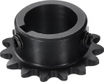 sourcing map #35 Kettenrollenritzel Typ B 2.5 cm Bohrung 15 Z&auml;hne Einzelstrang Kettenritzel Kohlenstoffstahl Keilnut mit Stellschrauben