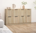 AUVYI Sonoma Tammepuust k&uuml;ljepakid 60 x 30 x 70 cm puidust komposiit garderoobikapp lastetuba TV kapp hoiukapp k&ouml;&ouml;gikapid baarikapp organiseerija mitmeotstarbeline kapp pakk 2-st