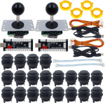 Arcade m&auml;ngu DIY komplekt Arcade Matt Black Button Twins USB Encoder Zero Delay 4 & 8 Way Arcade Fighting Joystick Controller for PC MAME Respberry Pi Retropie