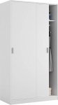 Habitdesign, Wardrobe with 2 Sliding Doors - 200 x 100 x 50 cm (H x W x D). Wardrobe with 2 Sliding Doors - Arctic White