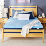 Sleep Innovations 2-Inch SureTemp Memory Foam Topper. 10-year limited warranty. Made in the USA. Queen by Sleep Innovations