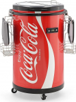 Salco Coca-Cola Party Cooler - 50L Mini k&uuml;lmik stiilse Coca-Cola disainiga, joogik&uuml;lmik, pudelik&uuml;lmik riiuliga pidude ja &uuml;rituste jaoks