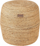 Beliani Indoor Pouf Sand Beige Jute Filling EPS &uuml;mmargune l&auml;bim&otilde;&otilde;t 46 cm Boho Dalama
