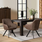 S&ouml;&ouml;gitoatool, 2 tooli, k&ouml;&ouml;gitooli, polsterdatud tool, elutoa tool, k&auml;etugedega tugitool, p&ouml;&ouml;rlev tool, tehnilisest kangast iste, metallist jalad, pruunikas