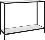 Higsose konsoollaud 100 x 35 x 75 cm Diivanilaud Esikus laud Konsoolilaud &Otilde;huke esikus laud Esikus laud Kitsas konsool puidust riiul sissep&auml;&auml;sulaud Valge ja must