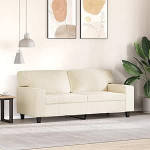 2-kohaline diivan Kahekohaline diivan Diivan Lounge diivan Relax diivan K&uuml;lalissohva Polsterdatud diivan Lamamistoas diivan elutuppa magamistuppa k&uuml;lalistetuppa Cream 140 cm Faux Leather