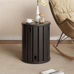 4 in 1 Vintage mustast puidust pesitsuslaudade ja -toolide komplekt Multifunktsionaalne &uuml;mmargune toolid ja lauad elutuppa ja k&ouml;&ouml;ki ruumi s&auml;&auml;stev m&ouml;&ouml;bel Stiilne kodukujunduslahendus