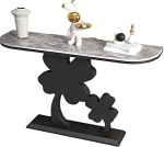 Generisch Modernne sissep&auml;&auml;sulaud - kivist ja s&uuml;sinikterasest konsool tugevdatud metallist alusega - stiilne diivanilaud elutuppa ja esikusse - must/hall (100 x 30 x 80 cm)