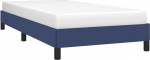 vidaXL polsterdatud voodi, voodiraam lamelliraamiga, magamistoa voodi, &uuml;heinimesevoodi tugijalgadega, voodiraam, magamistoam&ouml;&ouml;bel, sinine, 90 x 190 cm kangas