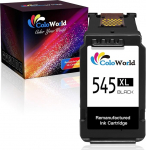 ColoWorld 545 XL mustad printerikassetid PG 545XL taast&ouml;&ouml;deldud Canon printerikassettidele 545, Canon Pixma TS3350 TS3450 TR4451 TS3150 MG2500 MX495 TR4550 TR4500 TR4551 MG2555s MG3055s 00