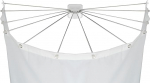 WENKO Shower Screen with Stainless Steel 12 Arms Shower Spider Shower Curtain Holder 96 x 10.5 x 72 cm White