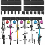 Sinoer jalgratta jalgratta seinakinnitus jalgratta seinakinnitus 6 jalgrattale 6 kiivrile t&ouml;&ouml;riistade hoiukonksud garaaži v&otilde;i kodu jaoks Vertikaalne jalgratta konks (sisemine laius 90mm) - 4 r&ouml;&ouml;paid