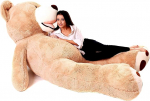 Suur Teddy karu XXL 260 cm T&auml;idetud hiiglaslik t&auml;ispuhutud loomadest Teddy karu m&auml;nguasi Nukk Pehme pluusist t&auml;ispuhutud m&auml;nguasi - Suurep&auml;rane kingitus / kingitus s&otilde;branna kingitus Helepruun