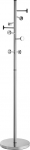 Alco-Albert 2812 Coat Stand Stainless Steel with 8 Hooks Freestanding Approx. 41 x 182 cm Silver Space Saving