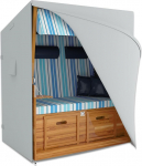 REVALA Beach Chair Protective Cover [M 120 cm] Winter-proof and UV-Resistant, 600D Oxford, Waterproof Beach Chair Cover + Bag, 120 x 80 x 160 cm W x D x H, Grey