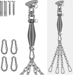 BeneLabel puidust / betoonist lae riputuskonks 360 &deg; Swivel Hammock Swing rippuvad kruvipoldi riistvara ovaalne hoidja 37 cm keti karabiineri jaoks Indoor Outdoor m&auml;nguv&auml;ljaku tool Jooga k&ouml;is Punch Bags 350 lbs