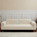 ZCXRYFL Sofa Cover 1 2 3 4-Seater Cotton Sofa Cover L/U Corner Universal Couch Cover Furniture Protection Non-Slip Couch Cover Baby Crawling Mat Cat Dog Blanket Sofa Protector (90 x 160 cm, Beige)
