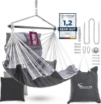 HEIMLING Ripptool High-Class Outdoor & Indoor XXL [All Inclusive pakett koos riputusega + 3 padjaga] Lapsed ja t&auml;iskasvanud kuni 150 kg Hammock elutuba magamistuba magamistuba aed r&otilde;du patio