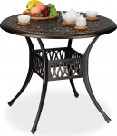 Relaxdays aialaud vihmavarju avaga Antique Effect Cast Aluminium 75 x 90 cm K x S 90 cm &uuml;mmargune r&otilde;dulaud Must/pruunikas