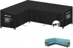Aiam&ouml;&ouml;bli kate L-kujuline veekindel nurgas diivaniplaat Lounge Cover L-kujuline Lounge m&ouml;&ouml;bli kaitsekate Garden Lounge Cover Outdoor 210 x 270 x 87 x 80/60 cm