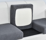 Diivanist istmepadja kate, Stretch diivanist istmekate, paigaldatud diivanist istmekate, pehme diivanipadja kaitsekate, m&ouml;&ouml;bli kaitsekate, asendus individuaalsele padjale (2-kohaline, tume).