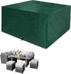 Cube aiam&ouml;&ouml;bli katted, veekindel, 200 x 200 x 90 cm, Outdoor Patio Rattan Cube Set Cover, Garden Square Table Cover, Tuulekindel, Anti-UV tooli ja laua jaoks, Rattan diivan Cover