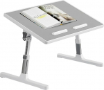 Voodilaud s&uuml;learvuti jaoks, kokkupandav voodilaud, reguleeritava k&otilde;rgusega, reguleeritava k&otilde;rguse ja nurga all, lugemis- ja s&uuml;learvuti alus, kokkupandav lapdesk, laud voodile/sohvale/p&otilde;randale (Hall, 52 x 30 cm)