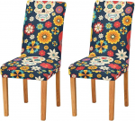 Skull Flower Chair Covers Halloween Chair Covers Set S&ouml;&ouml;gituba Stretch Dining Chair Slipcover Restaurant Hotel eemaldatav pestav k&ouml;&ouml;gitool kaitsja Cover