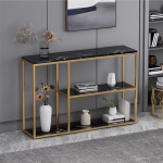 2 Tier Console Entrance Table for Memorial Decorations Hallway Sofa Tables with Open Storage Space (3100cm)